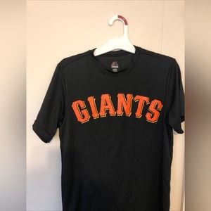SAN FRANCISCO GIANTS - MLB MAJESTIC COOL BASE BLANK T-SHIRT BLACK - SZ *YOUTH M*